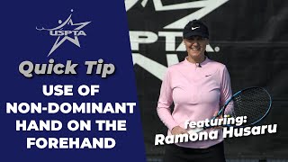 USPTA Quick Tip  NonDominant Hand on the Forehand [upl. by Stormy206]