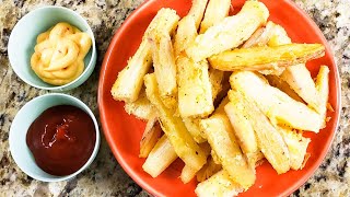 How to Make Crispy Cassava Fries Yuca  Baked Not Fried [upl. by Reitrac]