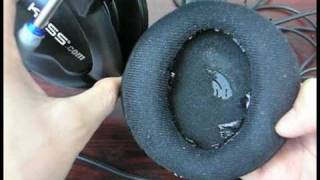 How to replace ear cushions on the Koss UR20 headphone [upl. by Annelise204]