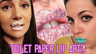 We Tried Instagram Toilet Paper Lips feat Candace Lowry [upl. by Ailemac]