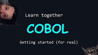 starting cobol for real this time [upl. by Nylauqcaj]