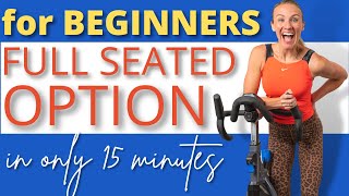 15 minute HIIT Indoor Cycling for BEGINNERS [upl. by Savell]