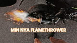 Kawasaki z650 Makeover Mivv Kolfiber exhaust nya blinkers mm [upl. by Hayikat]