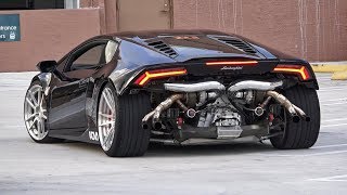 Lamborghini Huracan Twin Turbo on ADV1 Wheels AND look at this A BullFest Miami 2018 [upl. by Parshall]