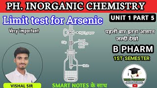 Limit test for Arsenic  Pharmaceutical inorganic chemistry  B pharmacy 1st semester [upl. by Kidder]