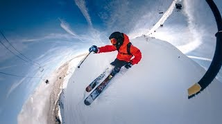 GoPro Fusion Skiing at Mammoth Mountain with Overcapture [upl. by Eerot469]