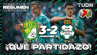 HIGHLIGHTS  León 32 Santos  Liga Mx  CL2024 J3  TUDN [upl. by Arriet448]