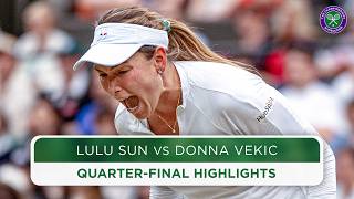 Making your first Grand Slam Semifinal  Donna Vekic vs Lulu Sun  Highlights  Wimbledon [upl. by Nolyad47]