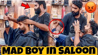 Mad Boy In Saloon prank  Prank in Pakistan  Humanitarians Mini [upl. by Allak]