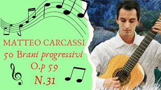 Spartiti per chitarra sheet music for guitar MATTEO CARCASSI  50 brani progressivi op 59  n31 [upl. by Brooks319]