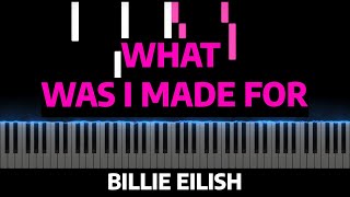 Billie Eilish – What Was I Made For Barbie  Synthesia Piano Tutorial HARD [upl. by Harragan914]