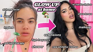 24 HOUR SELF CARE GLOW UP at home  new whitefox clothes [upl. by Ahsoym]