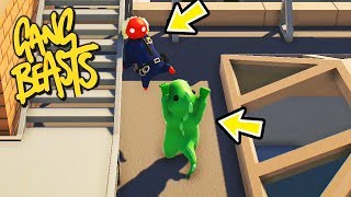 SFIDA ALLULTIMO PUGNO CONTRO UN VERO DINOSAURO  Gang Beasts ITA [upl. by Josias]