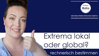 Ist ein Extremum HP oder TP lokal oder global  rechnerisch by einfach mathe [upl. by Ahseyk]