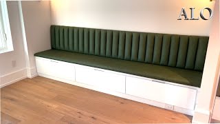 HOW TO UPHOLSTER A CHANNEL TUFTED BENCH ALO Upholstery [upl. by Ailisab608]