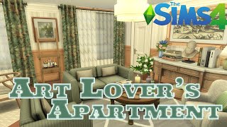 Art Lovers Apartment  The Sims 4 Speed Build CC Only [upl. by Samson]