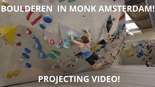 Projecting in Bouldergym Monk Amsterdam Bouldering in Monk Amsterdam 131 [upl. by Eiger]