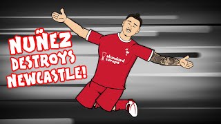 🔴NUNEZ DESTROYS NEWCASTLE🔴 vs Liverpool 12 Parody Goals Highlights Darwin Chant [upl. by Divadnhoj]