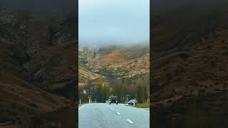 Lindis Pass drive view between Cromwell and Omarama in New Zealand travel newzeland mountains [upl. by Nwahsiek239]