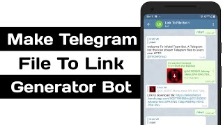 How To Create Your Own Telegram File To Link Generation Bot [upl. by Eilliw]