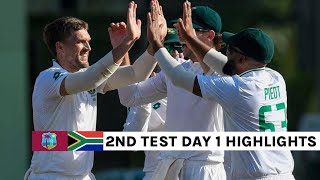 wi vs sa 2nd test 2024 day 1 highlights  west indies vs south africa 2nd test day 1 highlights 2024 [upl. by Nov]