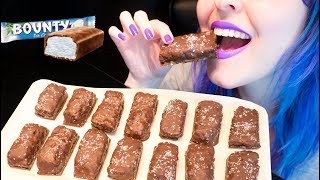 ASMR How to Make Fluffy quotBountyquot Coconut Bars Homemade  Relaxing Eating No TalkingV 😻 [upl. by Etnud]