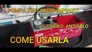 🏡Pompa testaggio impianti e carico antigelo vevor come usarla [upl. by Brott]