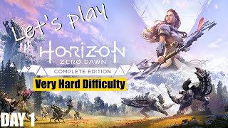 Horizon Zero Dawn Very Hard difficulty playthrough PC mouse  keyboard day 1 [upl. by Bethena130]