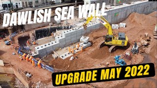 Dawlish Sea Wall Works Update  Progress of the new Sea Wall in Dawlish [upl. by Eudoca]