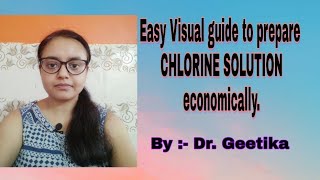 VISUAL GUIDE TO PREPARE CHLORINE SOLUTION ECONOMICALLY [upl. by Ellekcim]