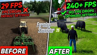 🔧How To Boost FPS FIX Lag And FPS Drops In Farming Simulator 25📈✅ Unlock FPS  Best Settings [upl. by Macegan]