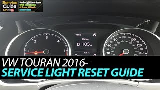 VW Touran 2015 Service Light Reset [upl. by Eillak416]