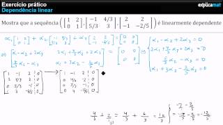 Vetores Linearmente Dependentes  Matriz 2x2 [upl. by Cranford]