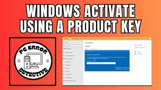 How to Activate Windows Using a Product Key [upl. by Brinn]