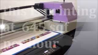 Mimaki JFX 500 645sqf per hour 20 CMYK 4x8 boards per hr 15 cmykwhite [upl. by Esenej956]