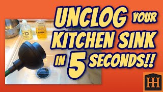 How to Unclog Kitchen Sink in 5 Seconds [upl. by Fen]