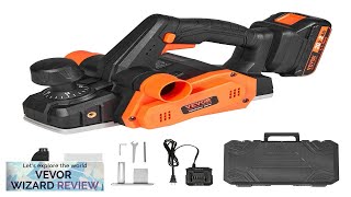 VEVOR Cordless Electric Hand Planer 314quot Width 16000 RPM Handheld Wood Planer Review [upl. by Ahsekin895]