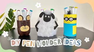 3 DIY Pen Holder Ideas☁️  Bottle recycling  Cuddle Cloud [upl. by Mcleod445]