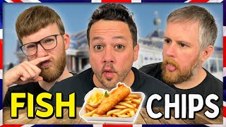 Americans Try BRITISH Fish amp Chips FIRST TIME EVER [upl. by Orelle]