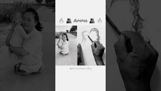 Amma 😍❤ drawing art amma sentimental blackandwhite shorts trending artistharrsha [upl. by Gyimah]