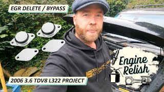 EGR DELETE  BYPASS  L322 36 TDV8 Range Rover [upl. by Eemyaj]