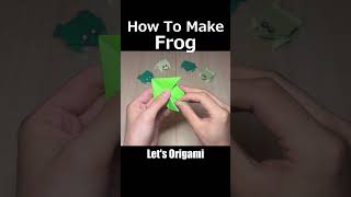 Frog Origami 🐸 How to Make Frog  Folding Instructions by Lets Origami origamitutorial frog [upl. by Stockwell198]