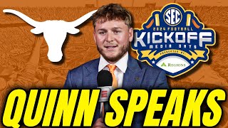 Texas QB Quinn Ewers SPEAKS at SEC Media Days  Longhorns Football  Steve Sarkisian [upl. by Hendren783]