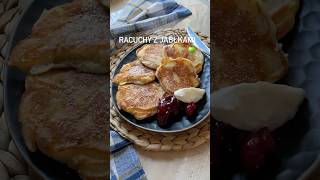 RACUCHY Z JABŁKAMI racuchy racuchyzjabłkami placki pancake sniadanie shortsviral shortvideos [upl. by Hamburger559]