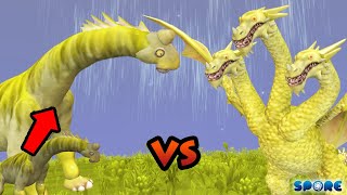 Giraffatitan vs King Ghidorah  Dino vs Titan S2E10  SPORE [upl. by Lapotin]