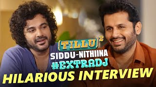 DJ Tillu 2 amp Nithiin Extra DJ HILARIOUS interview🤣😁 ExtraOrdinaryMan x Tillu  SiddhuJonnalagadda [upl. by Anaig]