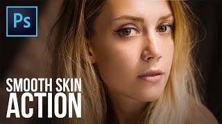 FREE Action for SuperQuick HighEnd Skin Softening in Photoshop [upl. by Anoo]