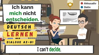 39 Deutsche Dialoge  Niveau A2B1  Deutsch lernen  Deutsche Dialoge  German B1  Deutsch A2 [upl. by Alekim]