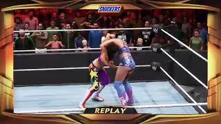 Bayley vs Charlotte Flair Wrestlemania [upl. by Llenehc]