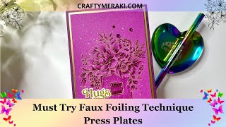 Must Try Faux Foiling with Press Plates [upl. by Delanie244]